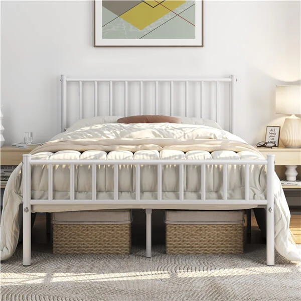 Yaheetech 14 Inch White Metal Bed - Image 10