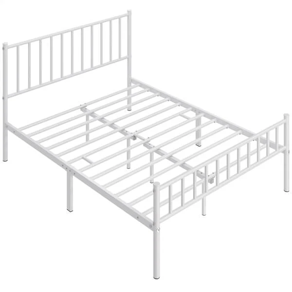 Yaheetech 14 Inch White Metal Bed - Image 2