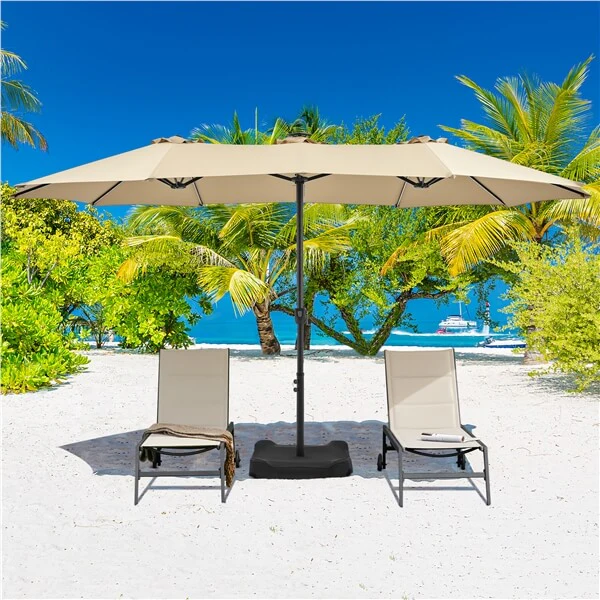 Yaheetech 15 ft Large Patio Umbrella with Solar Lights - Image 12