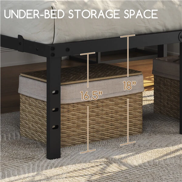 Yaheetech 18 Inch Bed Frames Heavy Duty Metal Platform Bed with Under Bed Storage - Image 10