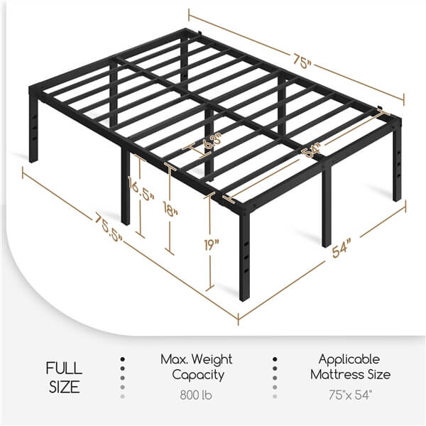 Yaheetech 18 Inch Bed Frames Heavy Duty Metal Platform Bed with Under Bed Storage - Image 4