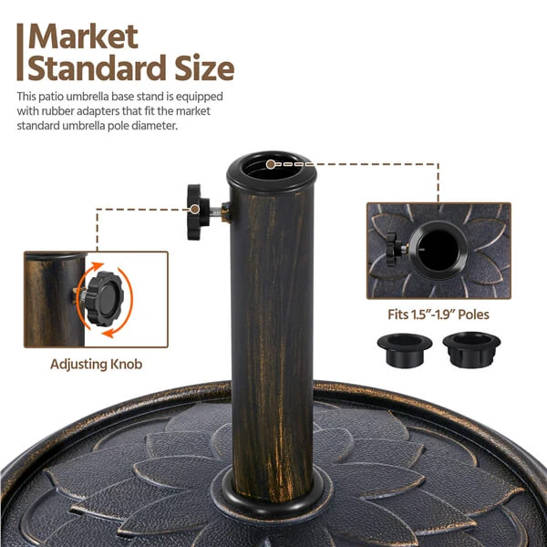Yaheetech 18'' Patio Umbrella Base - Image 5
