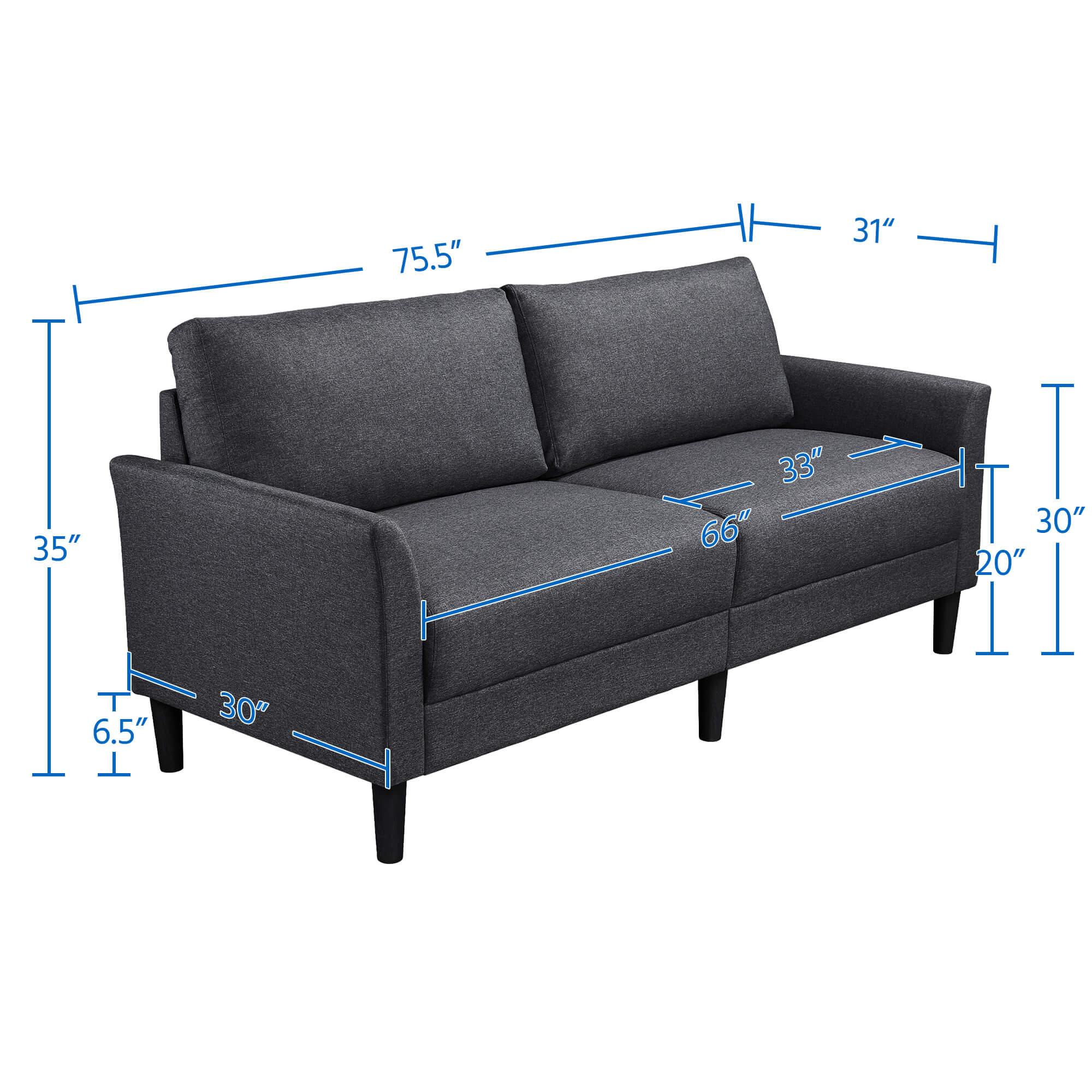 Yaheetech 75.5’’ W Modern Sofa Couch - Image 3