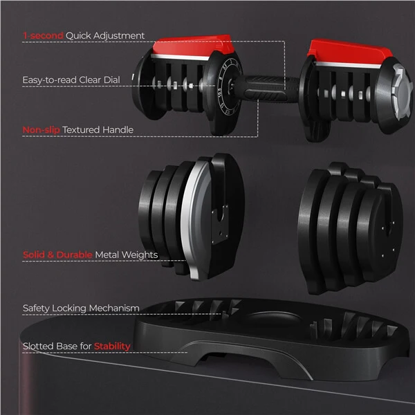 Yaheetech 11-in-1 Adjustable Dumbbell Weight - Image 9