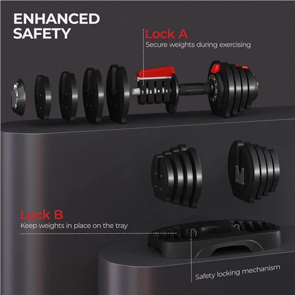 Yaheetech 11-in-1 Adjustable Dumbbell Weight - Image 6