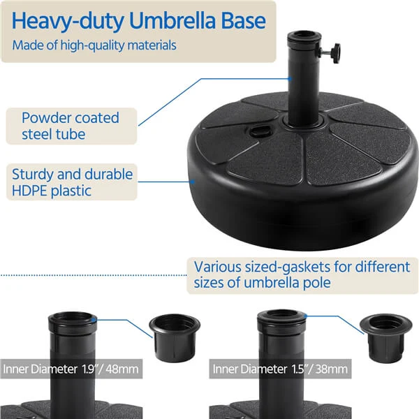 Yaheetech 22L Umbrella Base Stand - Image 7