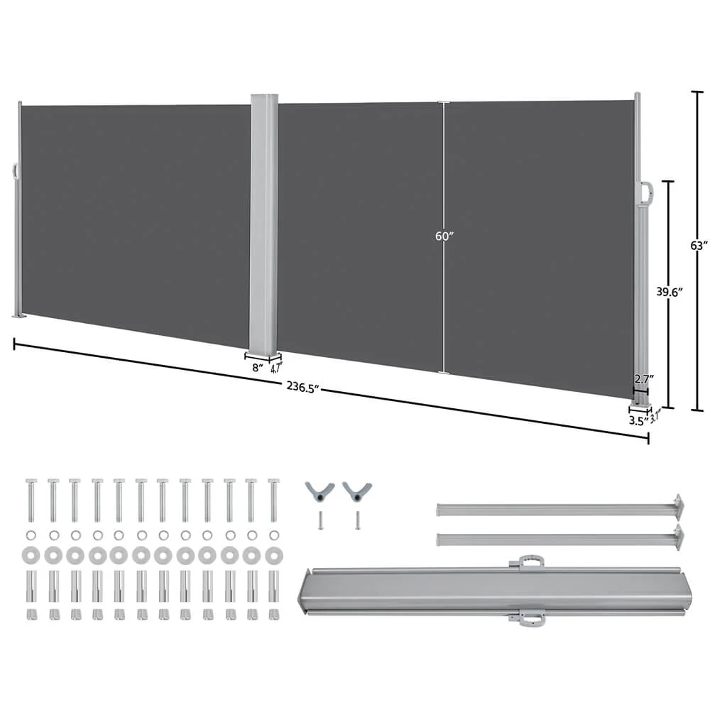 Yaheetech 236 x 63in Double Side Awning - Image 3