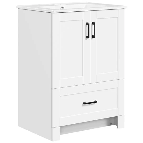 Yaheetech 24.5" Modern Bathroom Vanity with Ceramic Basin - Image 2