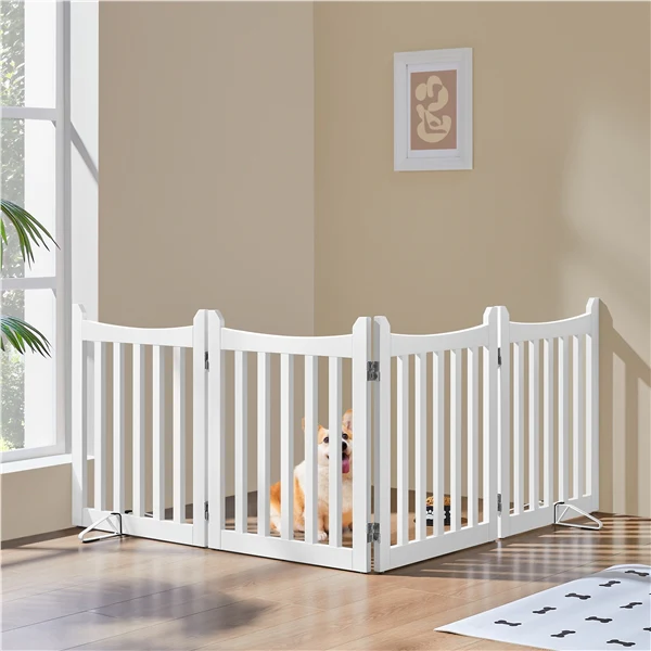 Yaheetech 24" H Freestanding Pet Gate for Dogs