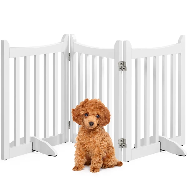 Yaheetech 24" H Freestanding Pet Gate for Dogs - Image 3