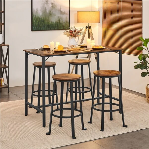 Yaheetech 26”/29.5 inch Industrial Counter Barstools Set of 2 - Image 8