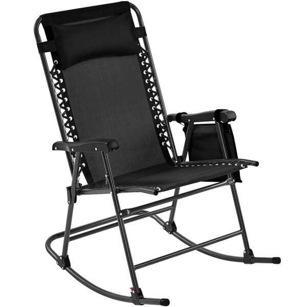 Yaheetech 26in Rocking Chair Outdoor Zero Gravity Folding Chairs - Image 4