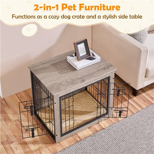 Yaheetech 27.5''/38'' Dog Crate Furniture with Cushion - Image 9