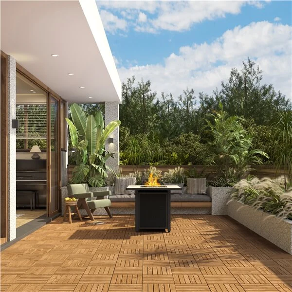 Yaheetech 27PCS Acacia Wood Interlocking Flooring Tiles - Image 8