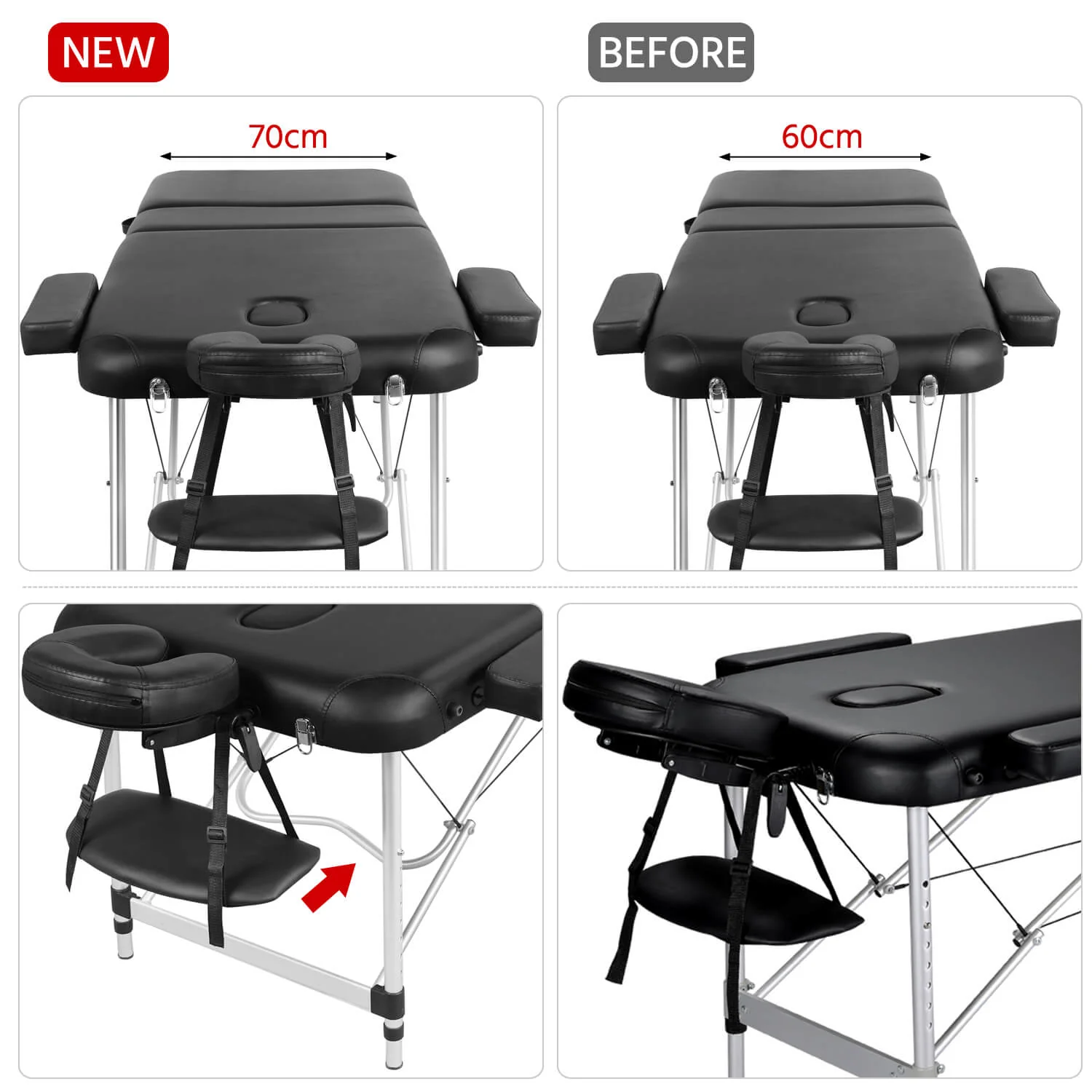 Yaheetech 28“ Adjustable Massage Bed - Image 4