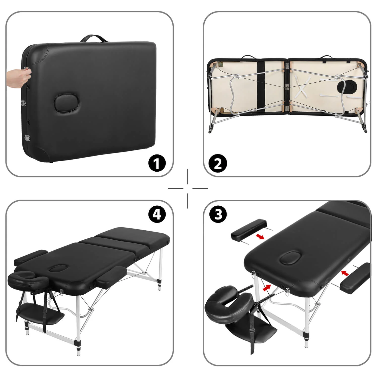 Yaheetech 28“ Adjustable Massage Bed - Image 5