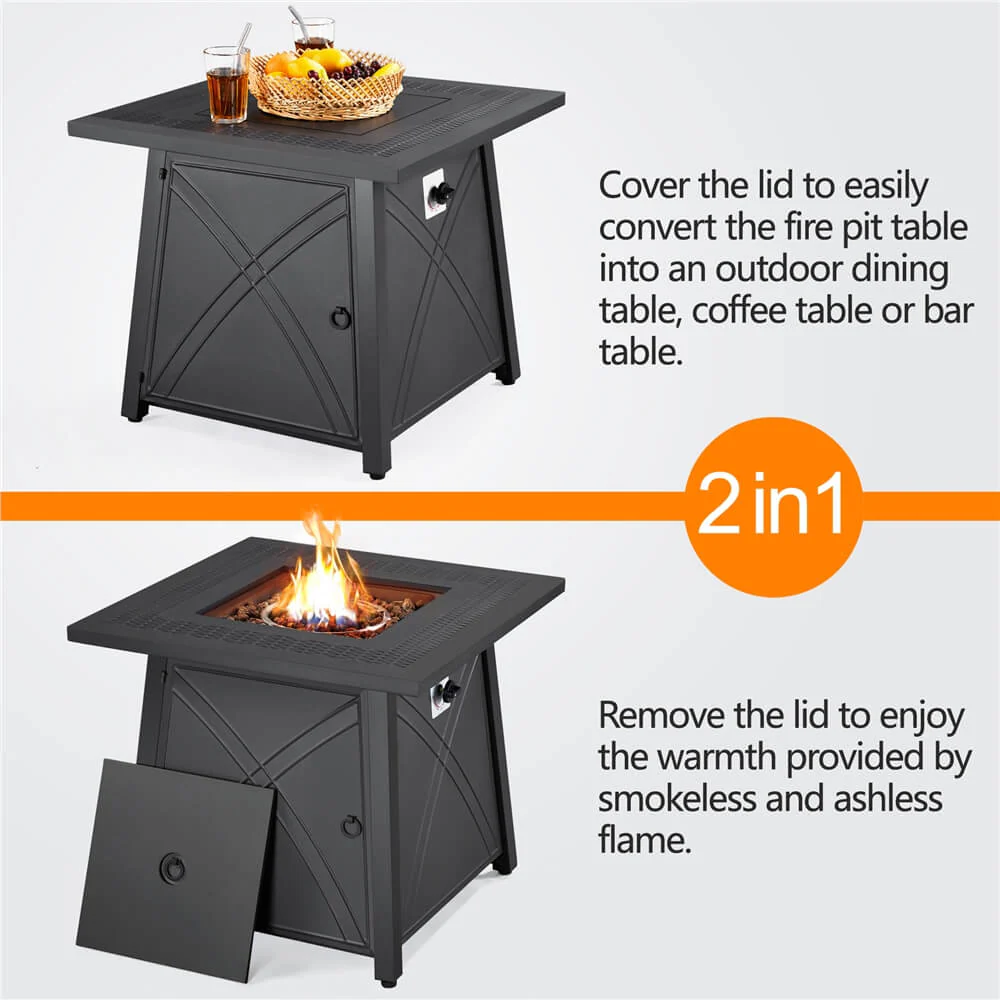 Yaheetech 28 Inch Propane Fire Pit Table - Image 5
