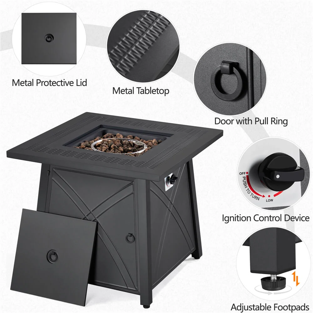 Yaheetech 28’’ Propane Fire Pit Table - Image 6