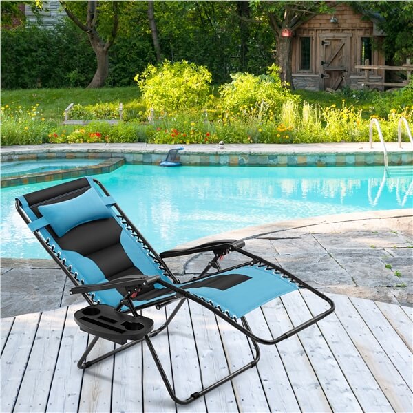 Yaheetech 29in Full Padded Zero Gravity Chair - Image 13