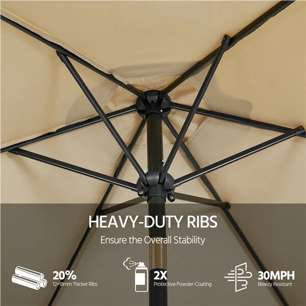 Yaheetech 2PCS 7.5FT Patio Umbrella Market Umbrella - Image 9