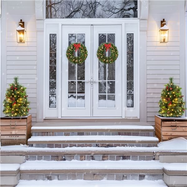 Yaheetech 2Pcs Pre-lit Mini Christmas Trees - Image 11