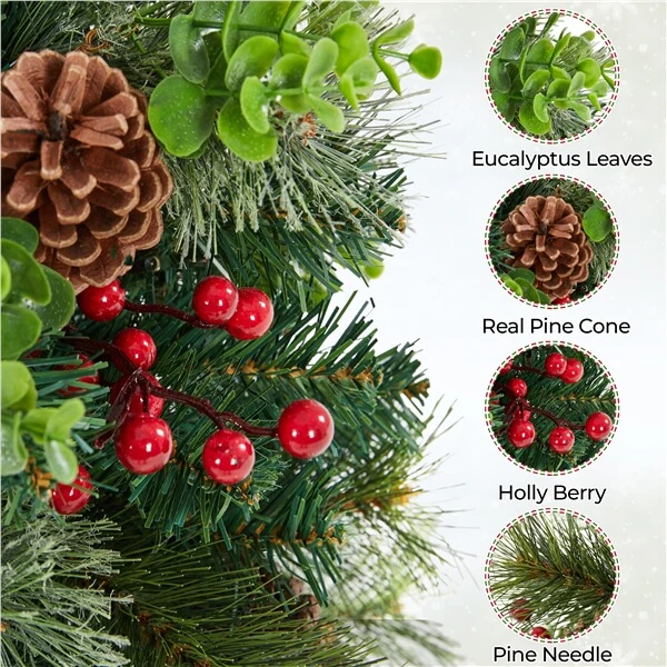 Yaheetech 2Pcs Pre-lit Mini Christmas Trees - Image 9