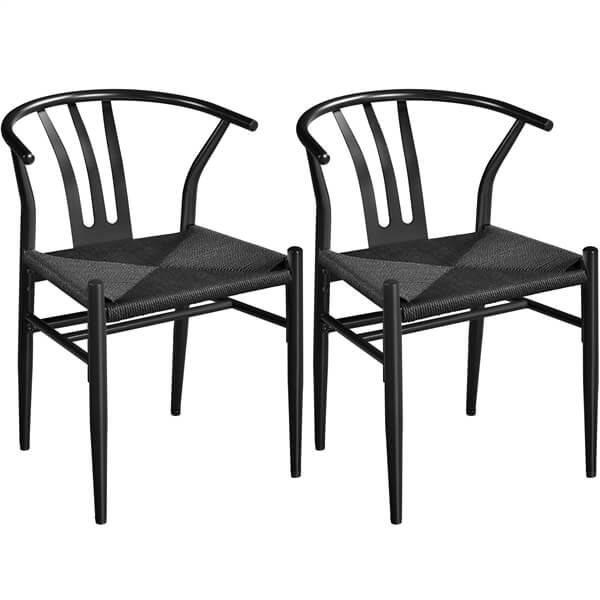 Yaheetech 2PCS Weave Arm Chair - Image 4