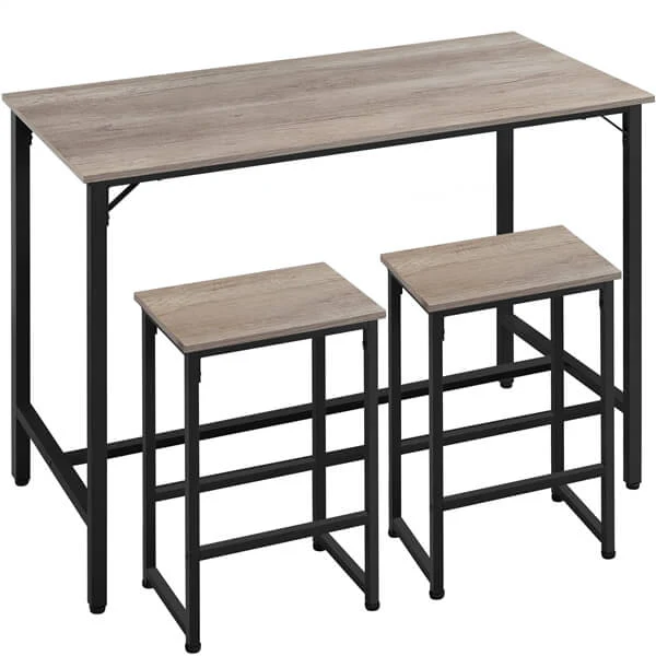 Yaheetech Counter Height Kitchen Table with Bar Stools Set of 2 - Image 2