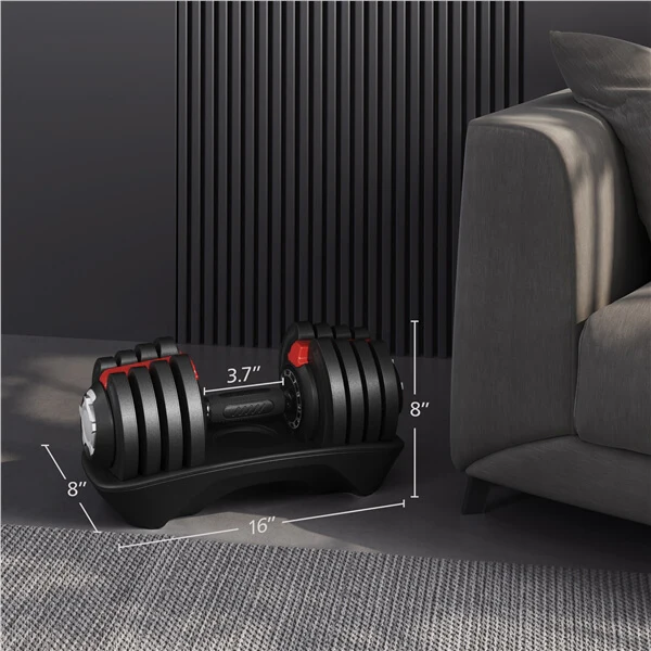 Yaheetech 3-40LBS Quick-adjust Dumbbell Set - Image 3