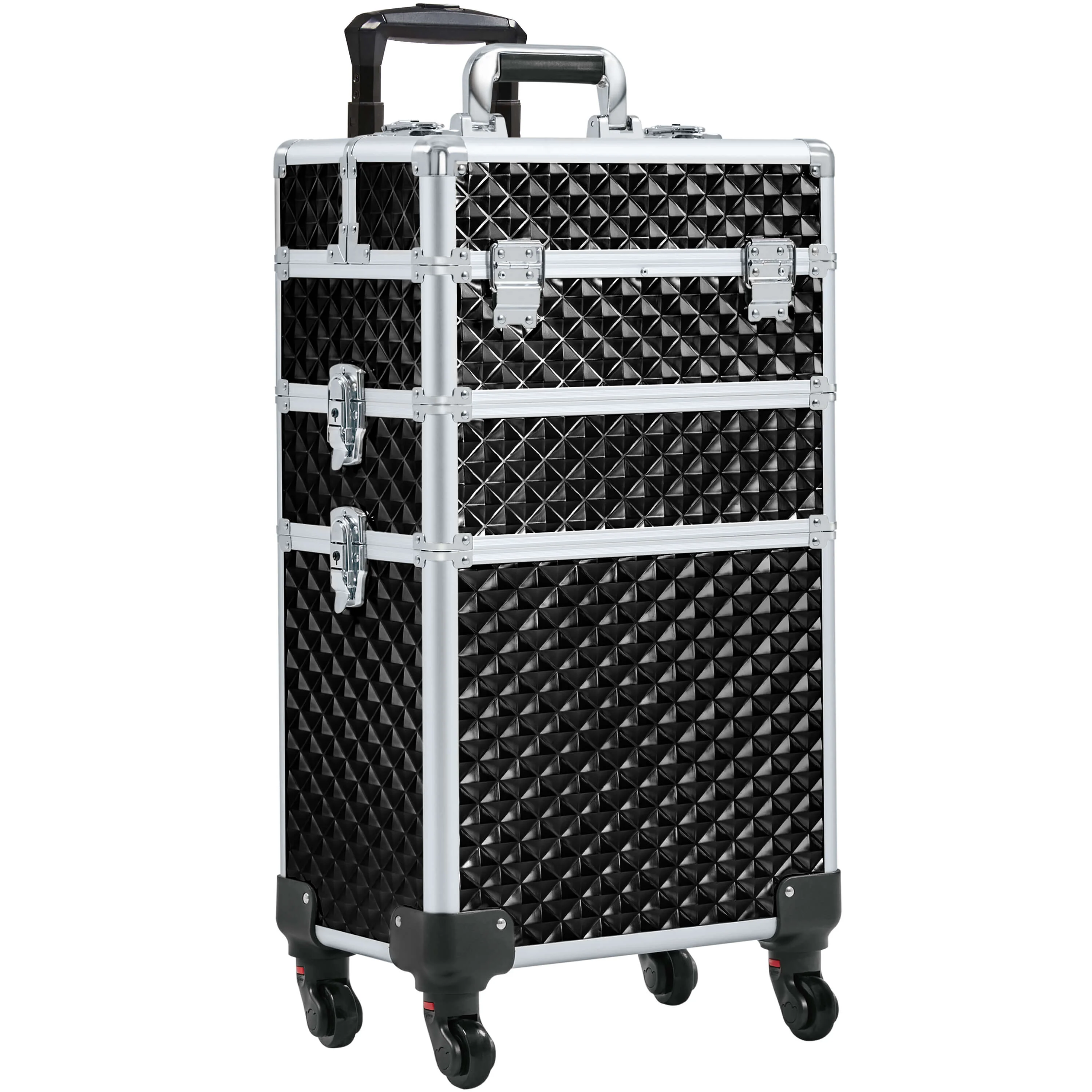 Yaheetech 3-in-1 Rolling Makeup Train Case - Image 3