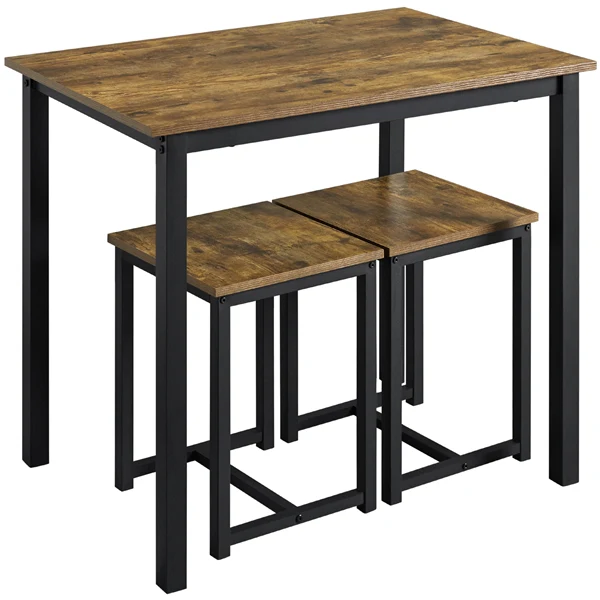 Yaheetech 3 Piece Dining Table Set - Image 3