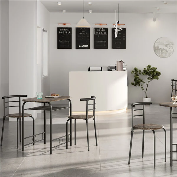 Yaheetech 3 Piece Dining Table Set