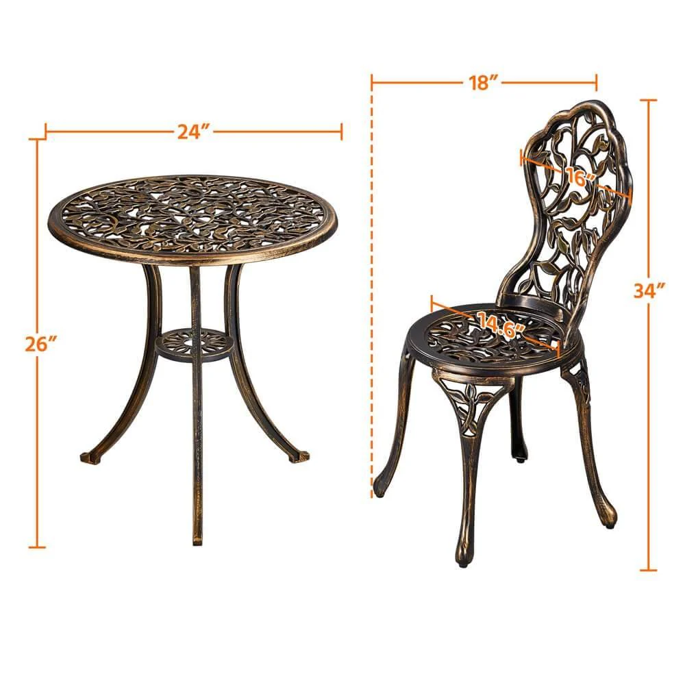 Yaheetech 3-Piece Outdoor Bistro Set - Image 3