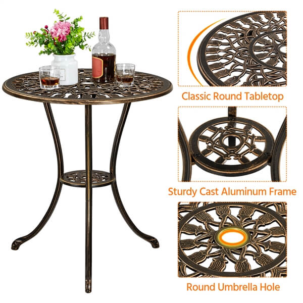 Yaheetech 3 Piece Outdoor Bistro Set - Image 5