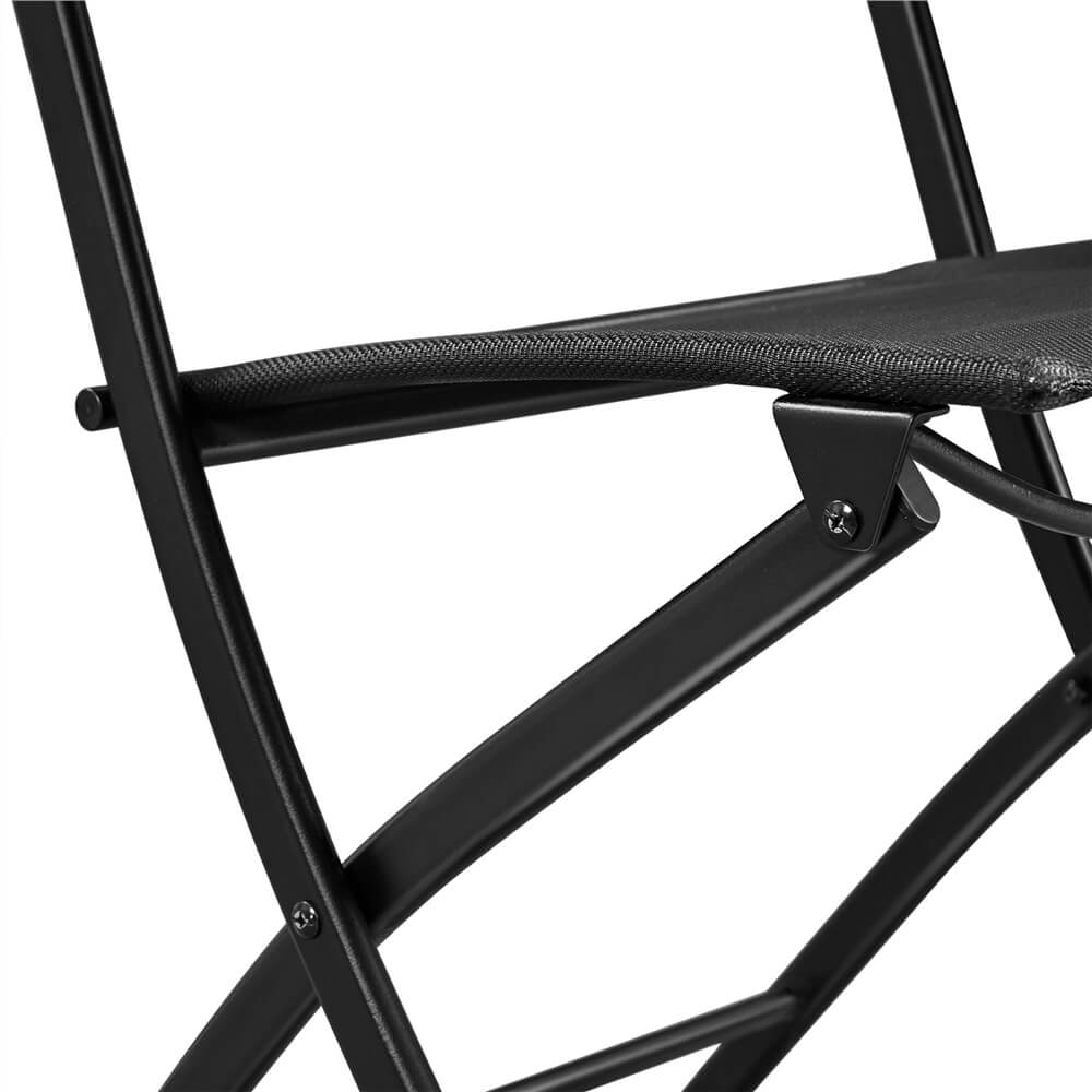 Yaheetech 3 Piece Patio Bistro Set Black - Image 4