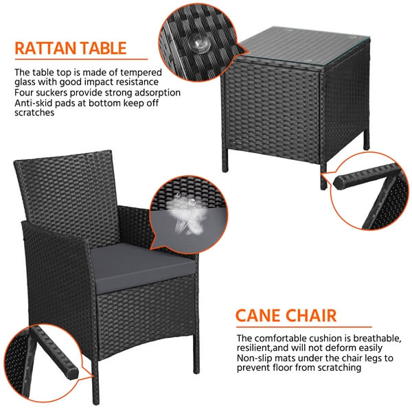 Yaheetech 3 Pieces Patio Porch Furniture Sets - Image 14
