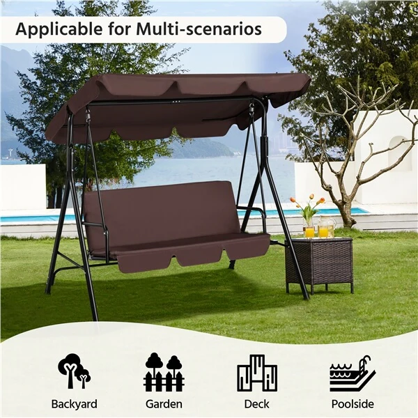 Yaheetech 3-Seat Patio Swing Chair - Image 7