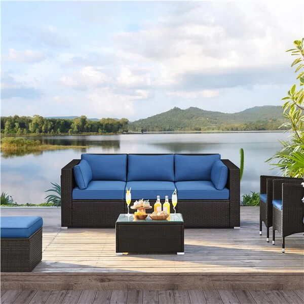 Yaheetech 3-Seat Patio Wicker Sofa - Image 11