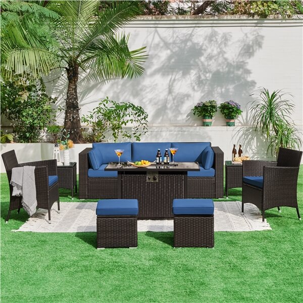 Yaheetech 3-Seat Patio Wicker Sofa - Image 12