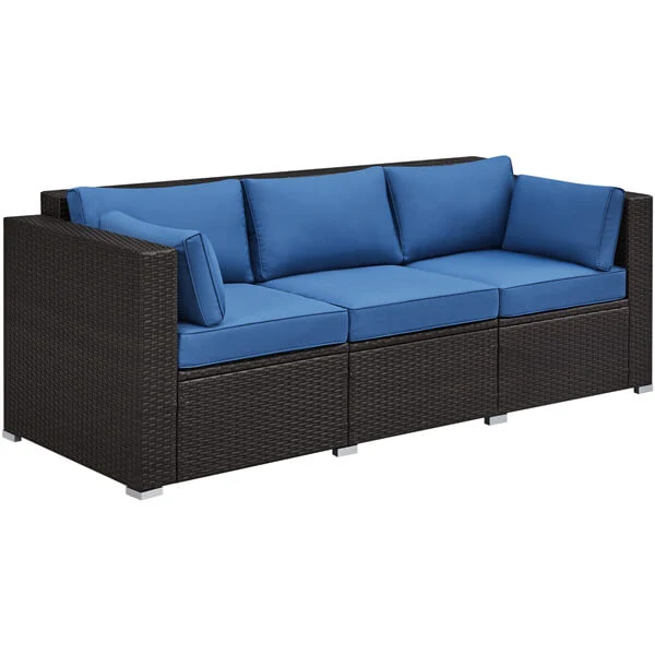 Yaheetech 3-Seat Patio Wicker Sofa - Image 2