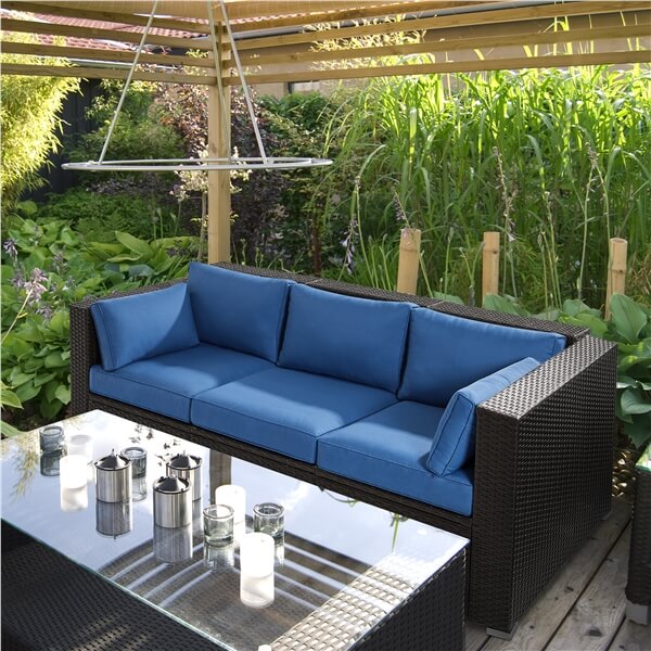 Yaheetech 3-Seat Patio Wicker Sofa - Image 9