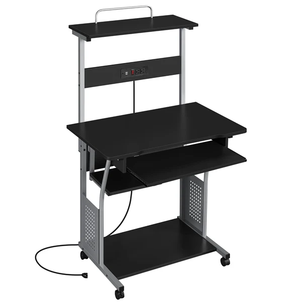 Yaheetech 3 Tiers Rolling Computer Desk on Wheels - Image 3