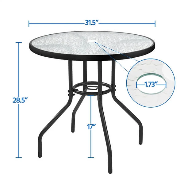 Yaheetech 31.5'' Patio Bistro Table - Image 3