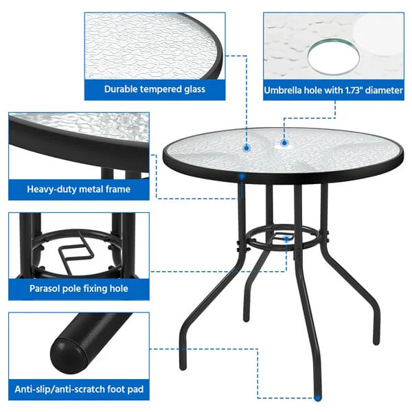 Yaheetech 31.5'' Patio Bistro Table - Image 5