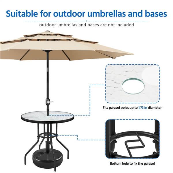 Yaheetech 31.5'' Patio Bistro Table - Image 7