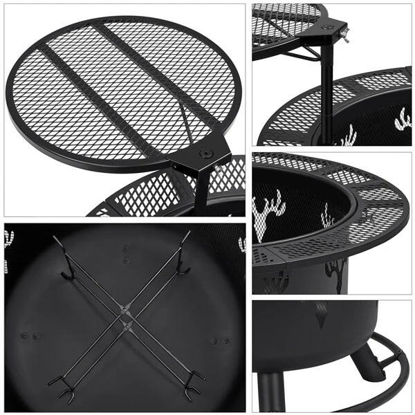 Yaheetech 32” Round Fire Pit - Image 5