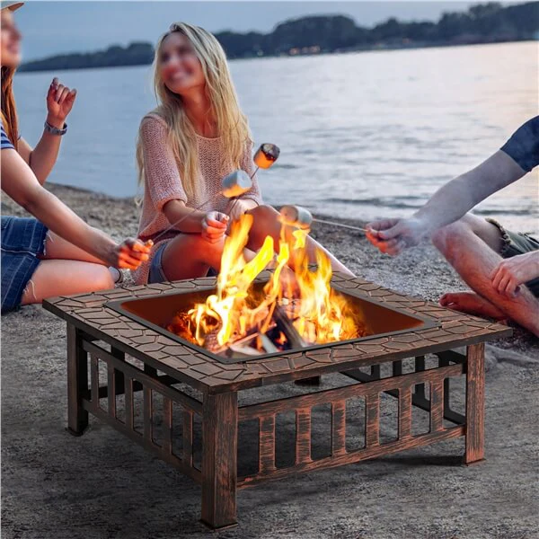 Yaheetech 34'' Square Fire Pit - Image 9