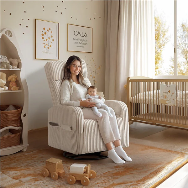 Yaheetech 360° Swivel Glider Chair for Nursery