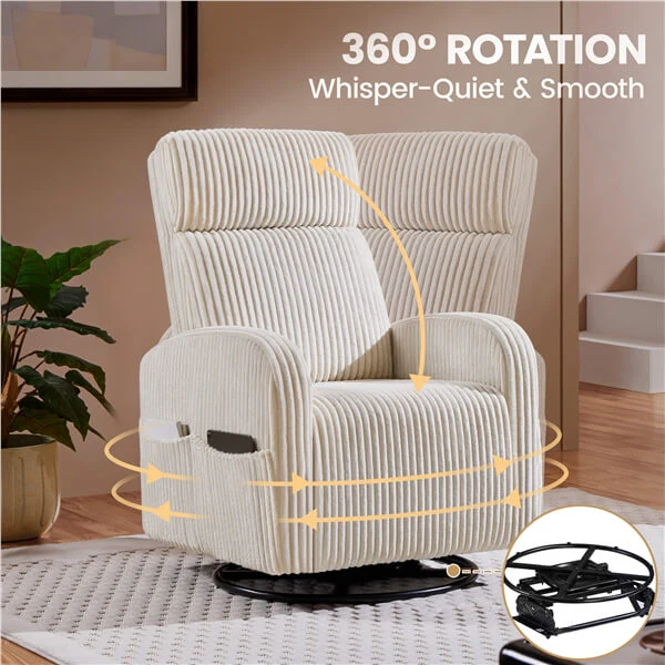 Yaheetech 360° Swivel Glider Chair for Nursery - Image 8