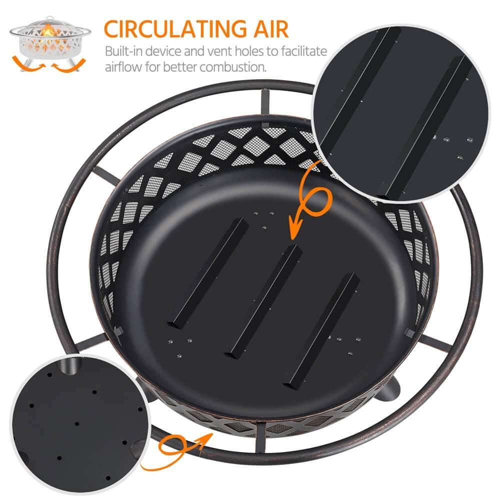 Yaheetech 36 Inch Fire Pit - Image 5